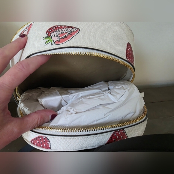 NWT Coach Court Backpack In Signature Canvas Strawberry Print - Picture 14 of 16